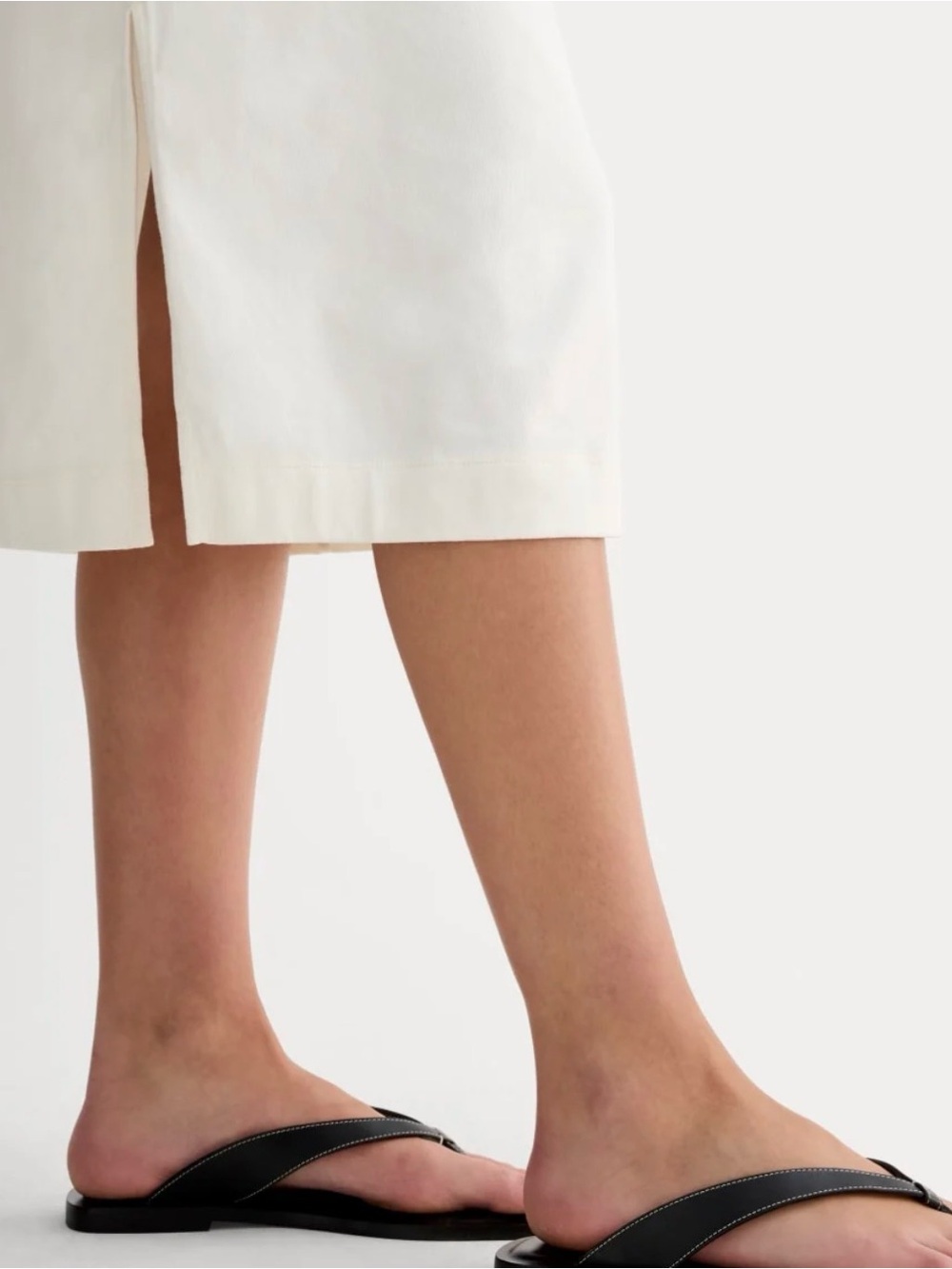 Everlane cream Sleeveless Weekend Tank Dress Midi Length Oversized S - Picture 2 of 4